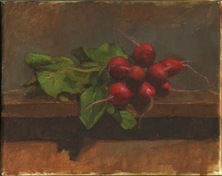   Radishes,  8x10" Oil on Linen, 2010 