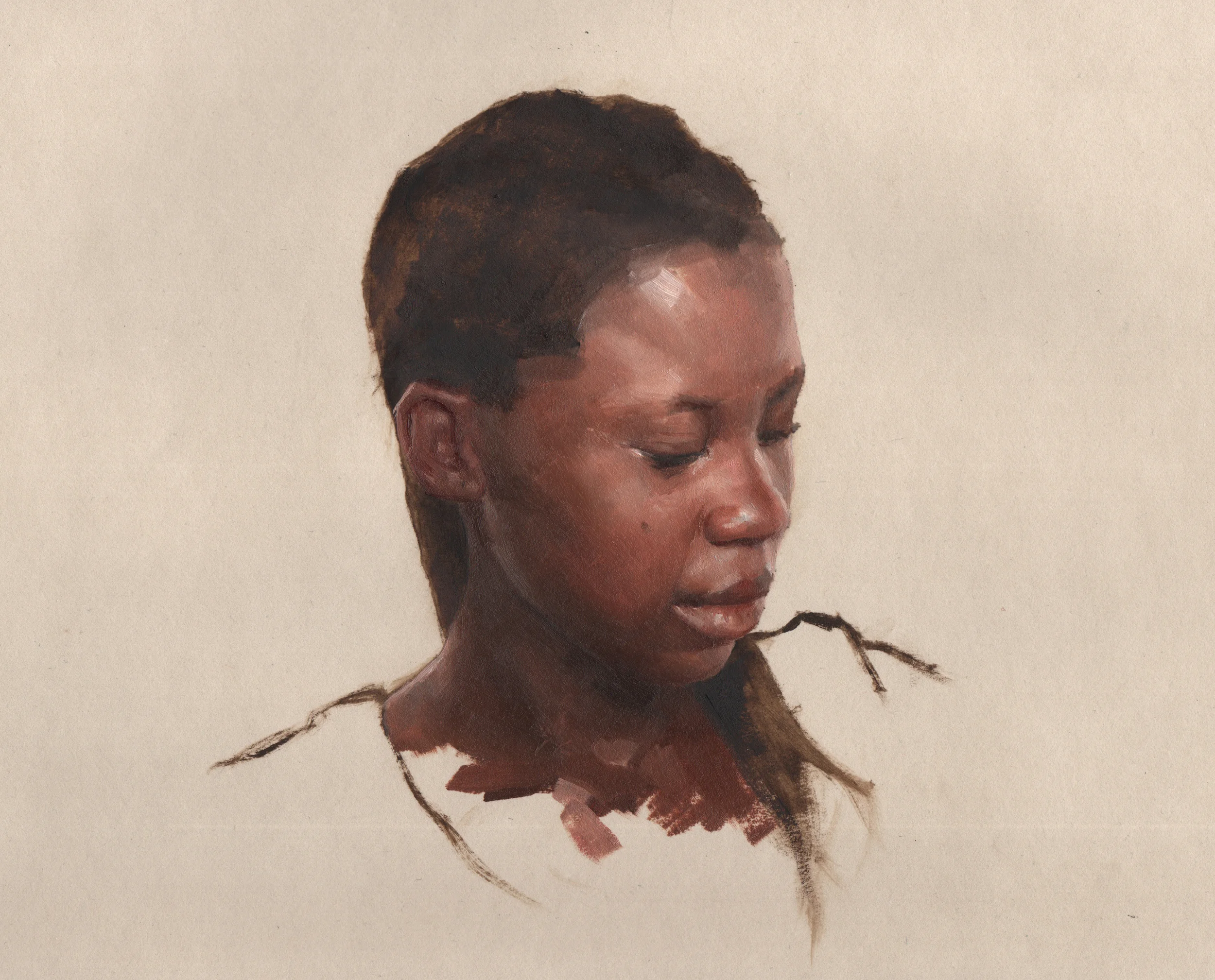    The Tutor , Oil on Prepared Paper 12x10 2013  