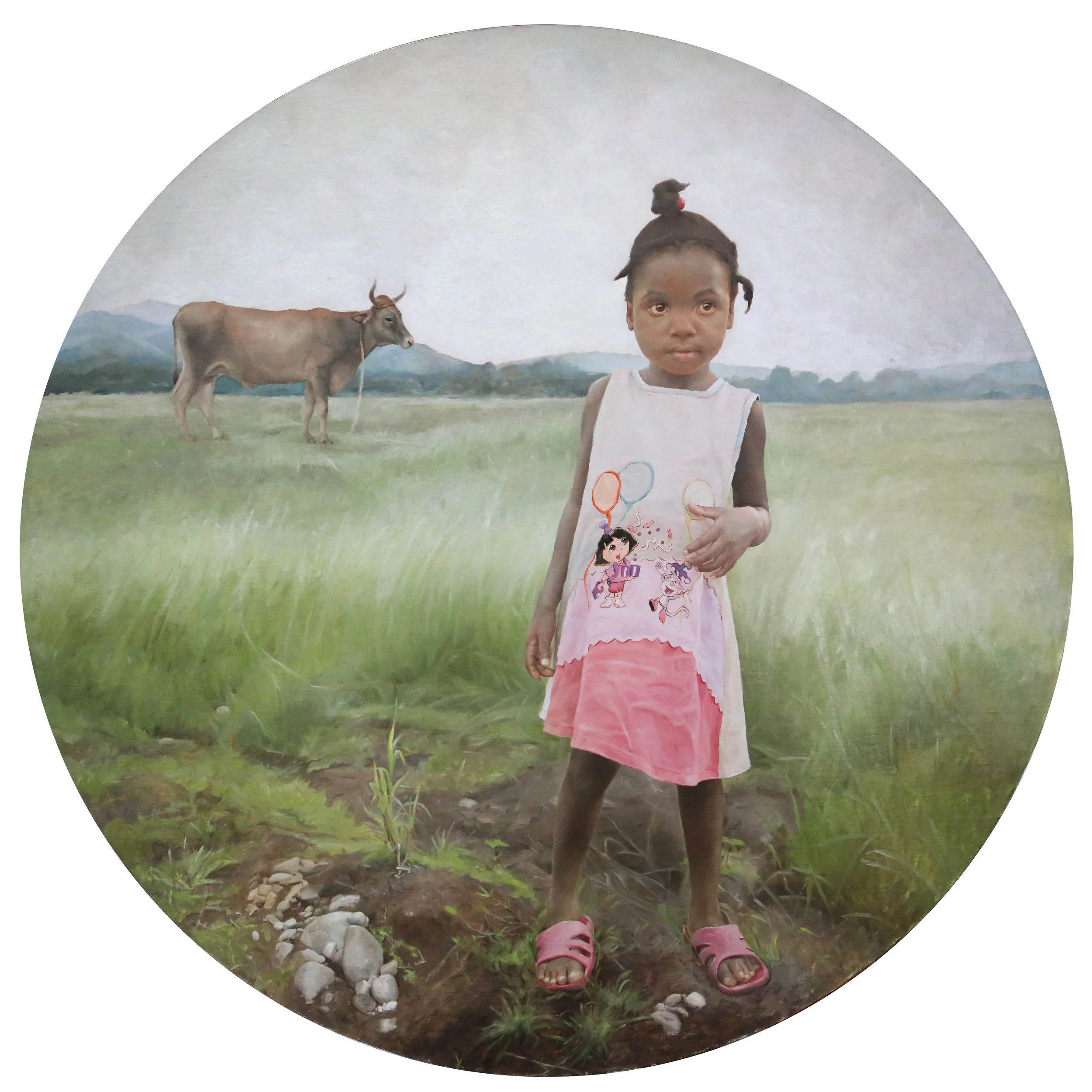The Explorer, 44" diameter,&nbsp;Oil on Linen, 2015