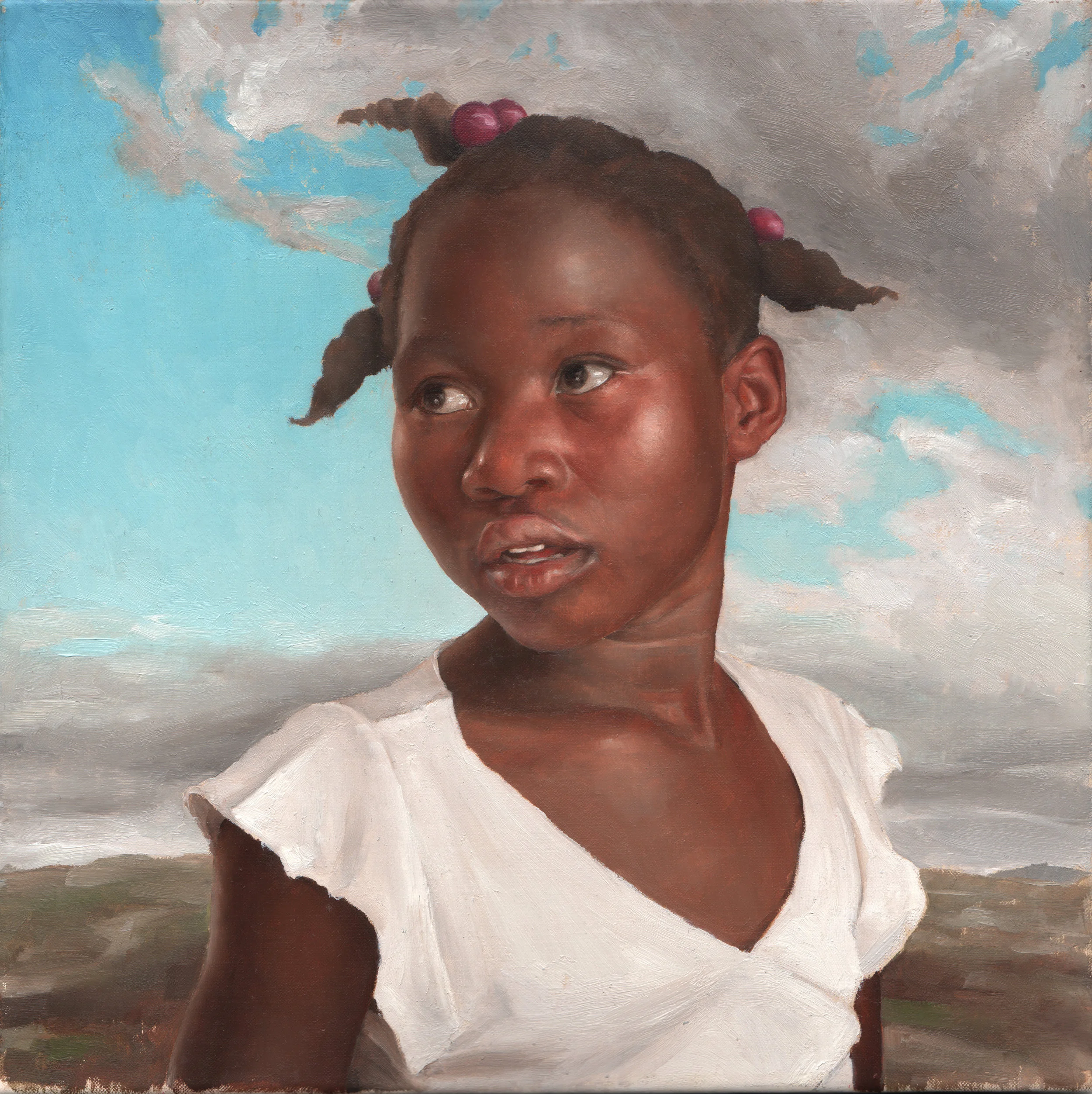 Pigtails, 14 x 14, 2015