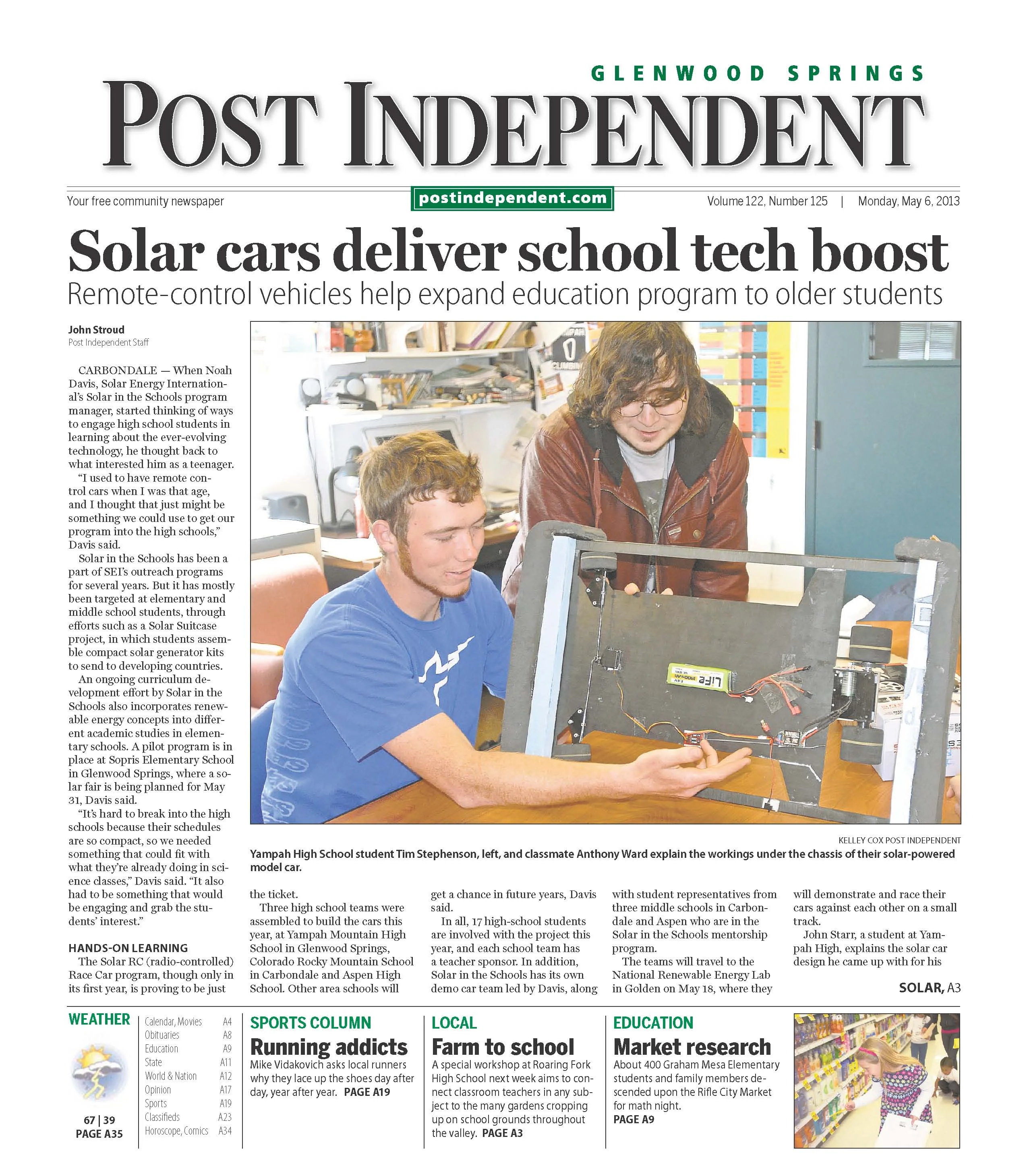 Post Independent Front Page Story