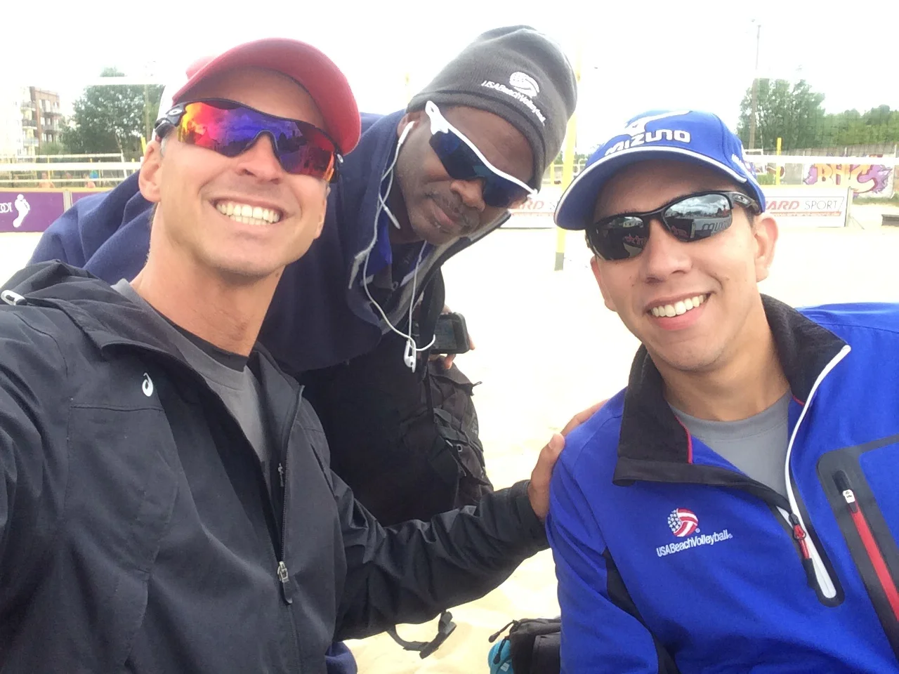 Hansel (PT), Jason (data volley) and I before match starts. Thanks Jason for all your live coding and data support.
