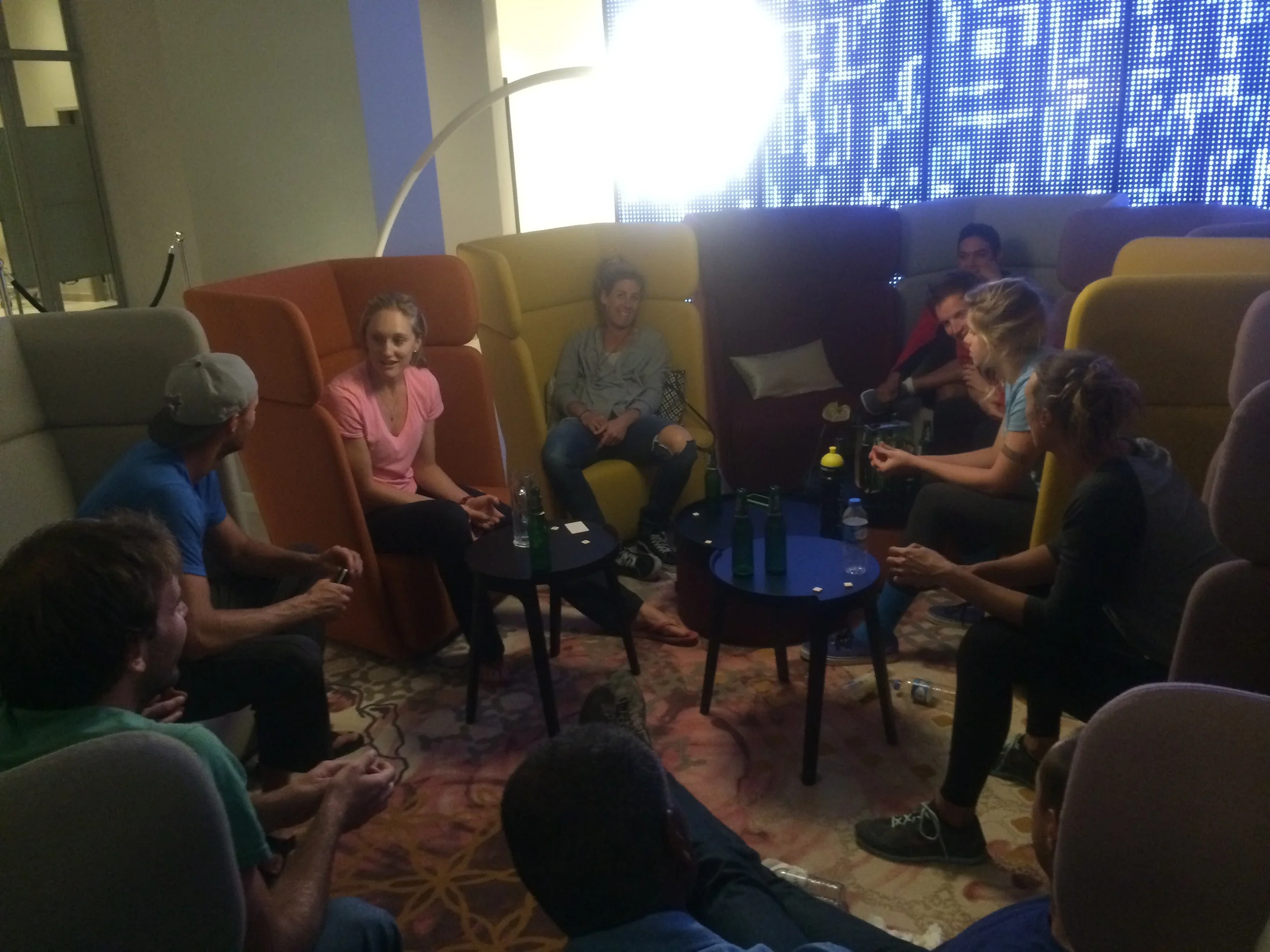 USA players, coaches and Canadians playing "mafia"