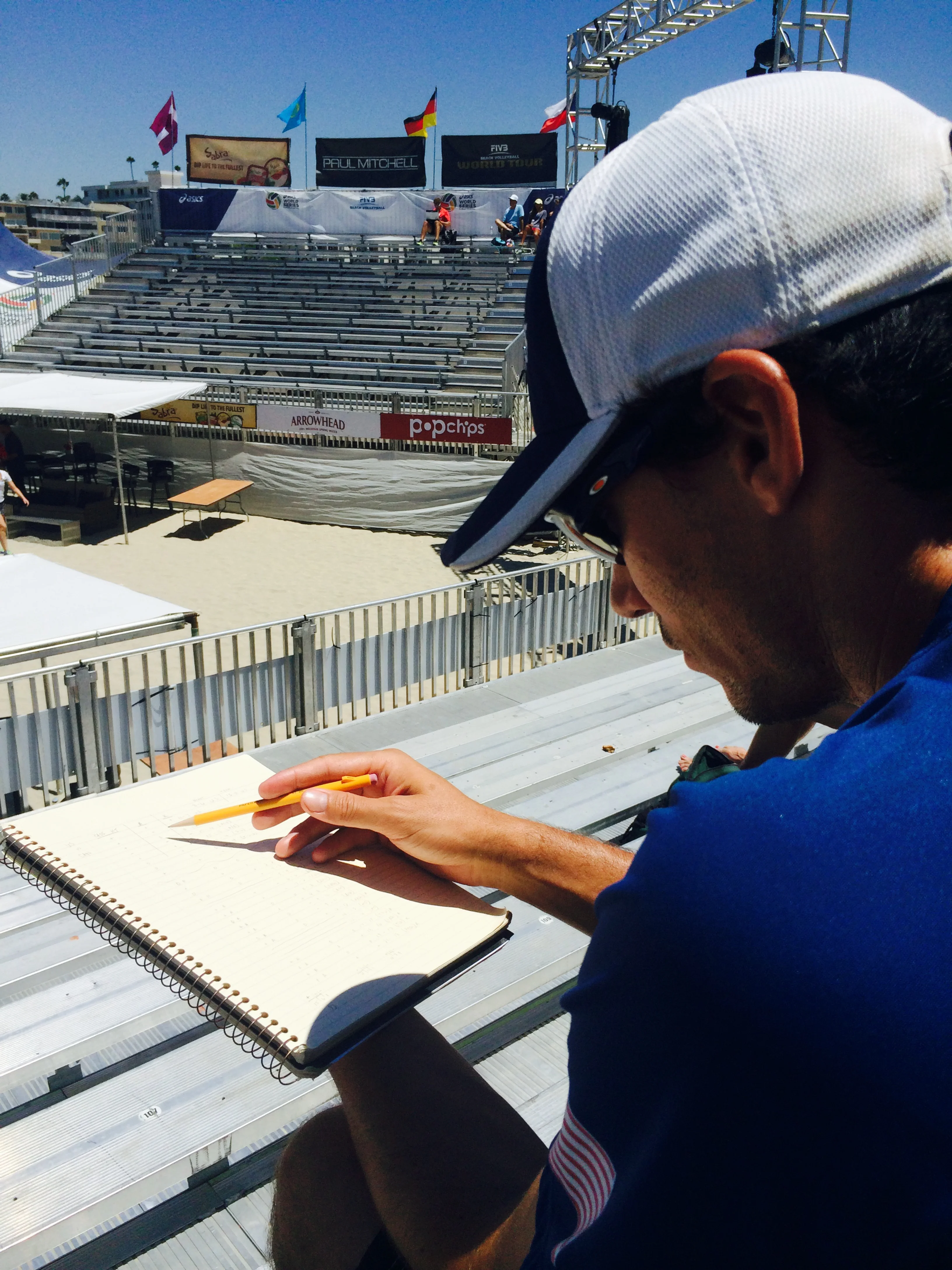 Jon calculating our new passing scout on the road to Gold!