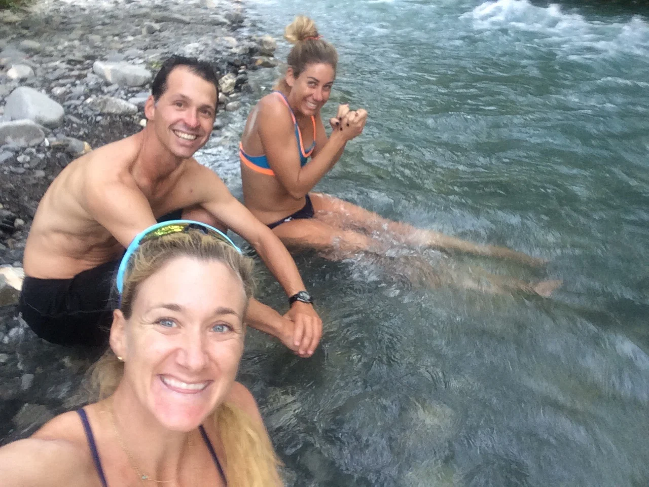 Ice Bath in Gstaad after practice