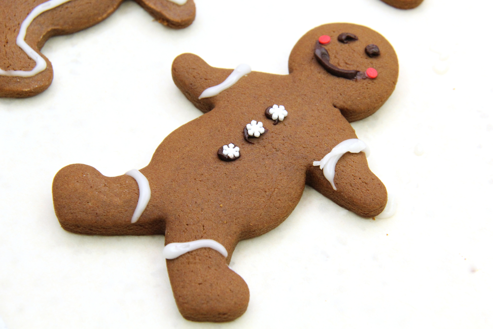 soft ginger bread cookie man decorating idea | www.livingthelovely.com