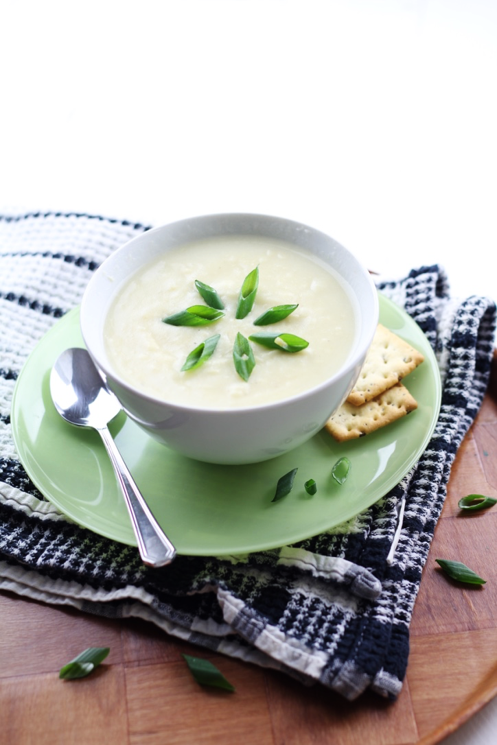 Healthy Roasted Garlic Onion and Potato Soup — Living the Lovely
