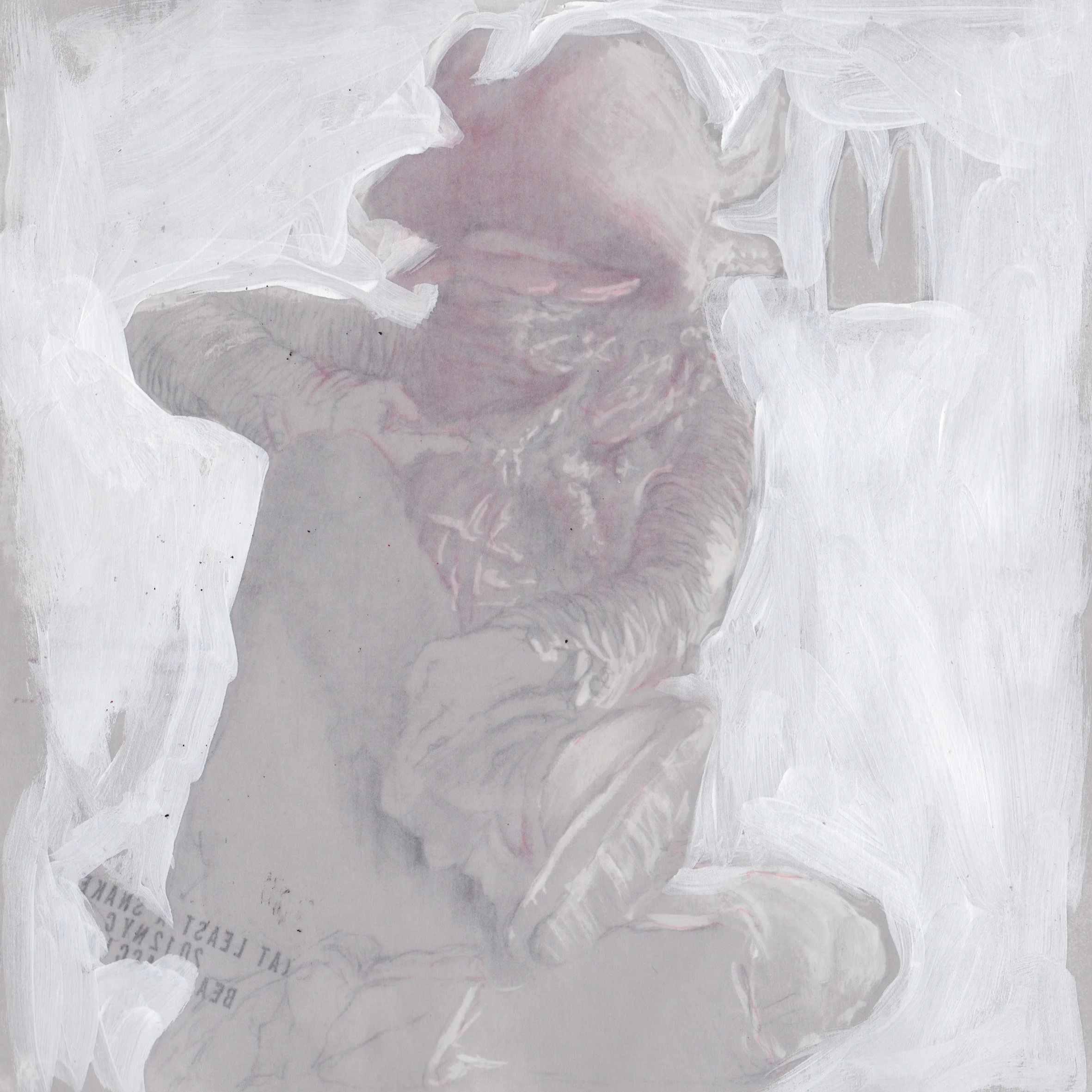 At least a snake n. 7/12 2012 pencil, pastels, chalk and wax on paper 8x8 inches
