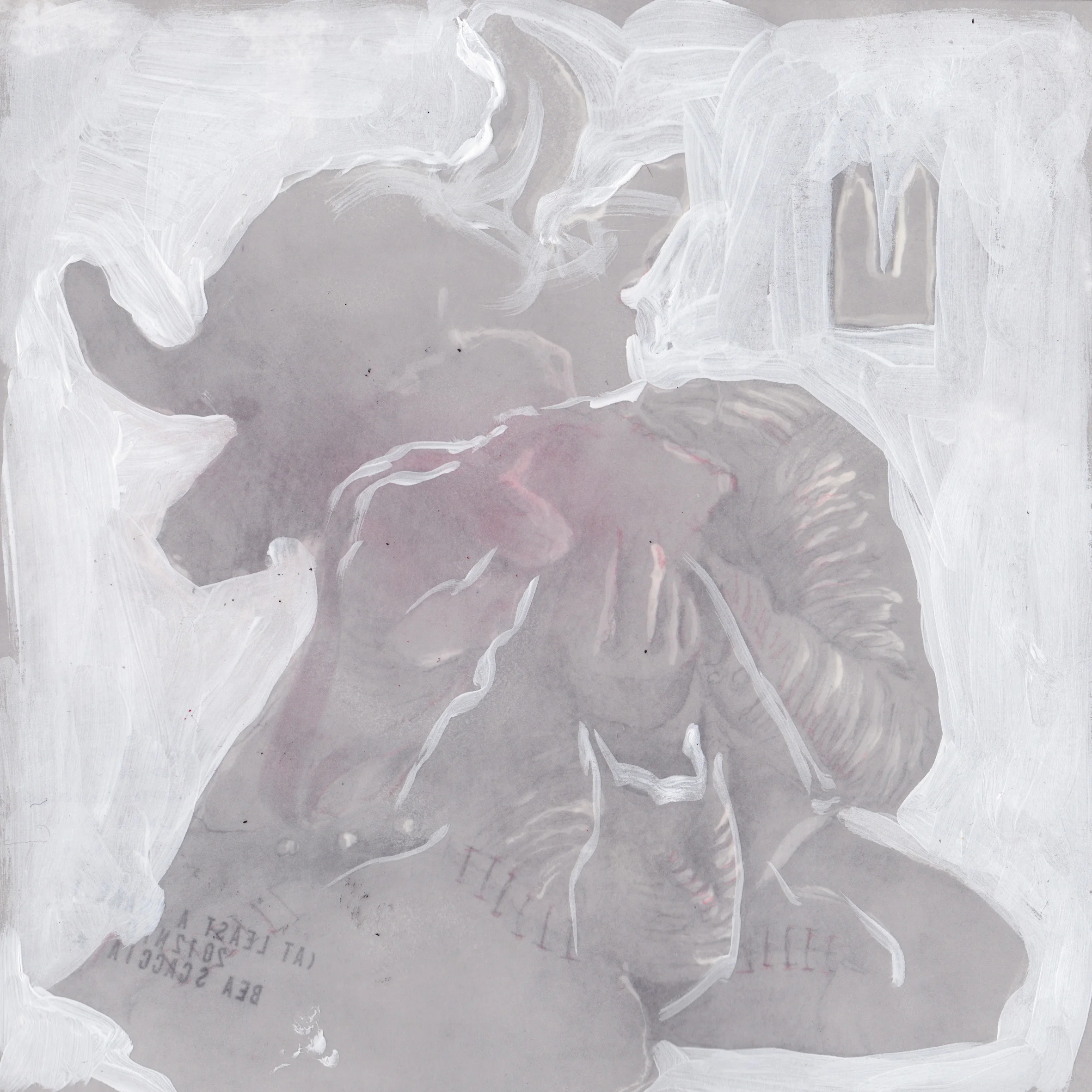 At least a snake n. 11/12 2012 pencil, pastels, chalk and wax on paper 8x8 inches