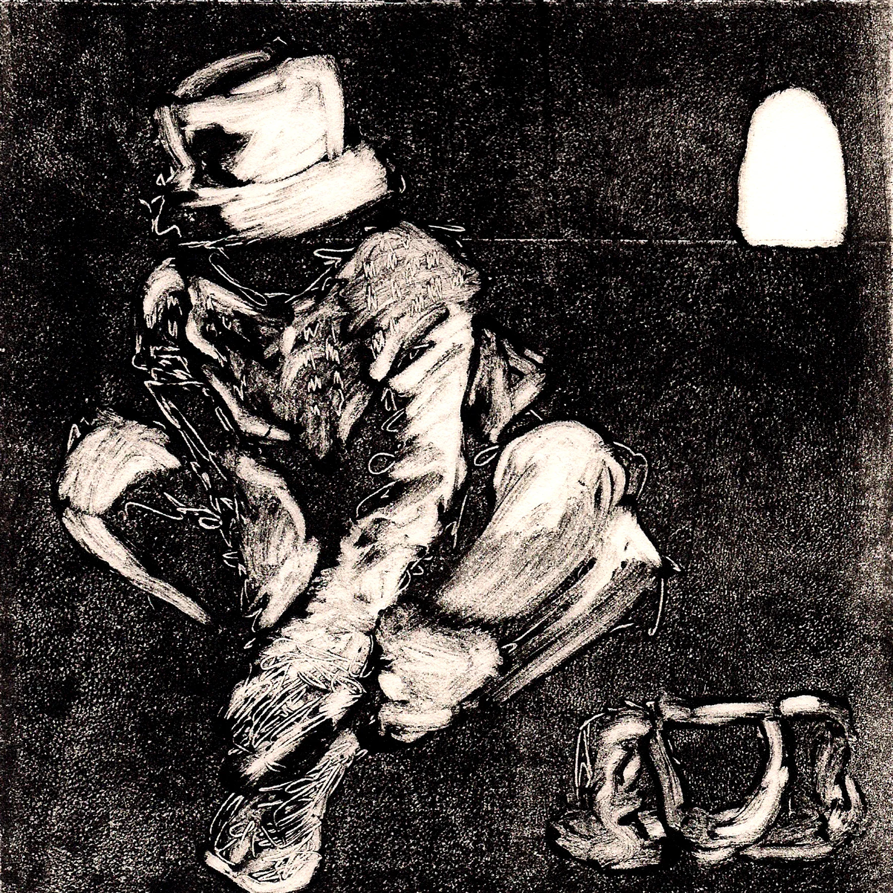 Feminine 2010, monotype on japanese paper, 15x15 cm