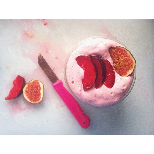 to smoothie - plum fig smoothie