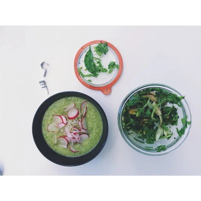 to raw -  Cucumber Radish gazpacho