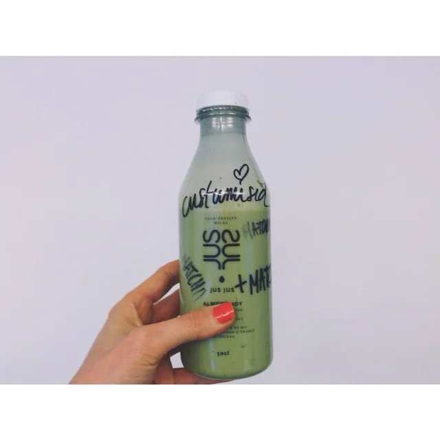 to blend - matcha almond milk (from jusjus)