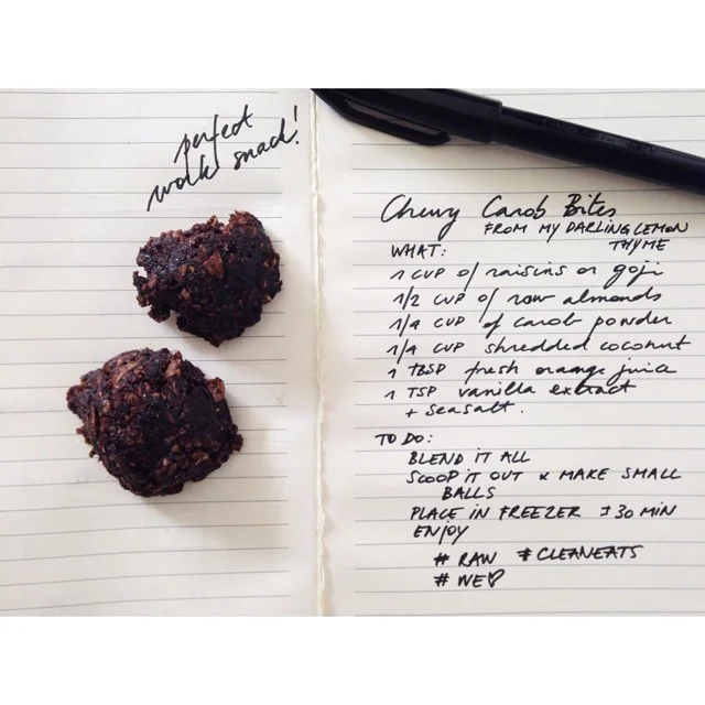 to raw - carob bites from darling lemon thyme