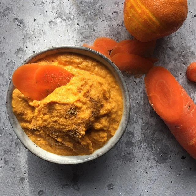 to raw - carrot cumin orange dip