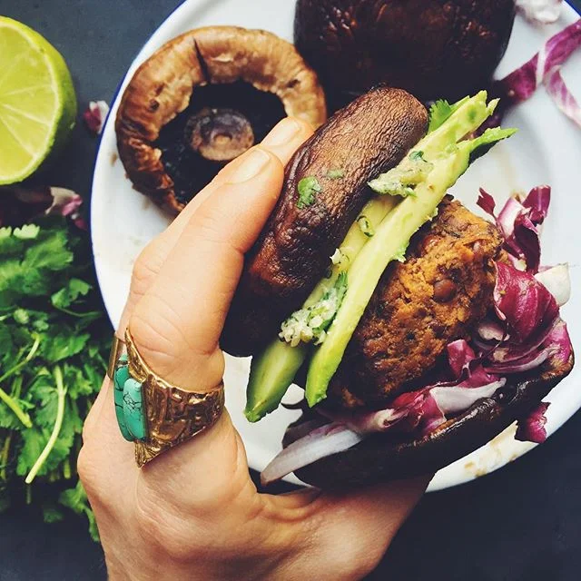 to bake -  spiced sweet potato red lentil and bean burger