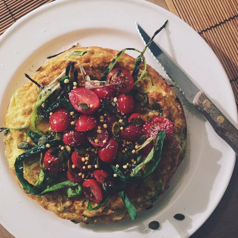 to bake - leek and zucchini frittata from Green Kitchen Stories