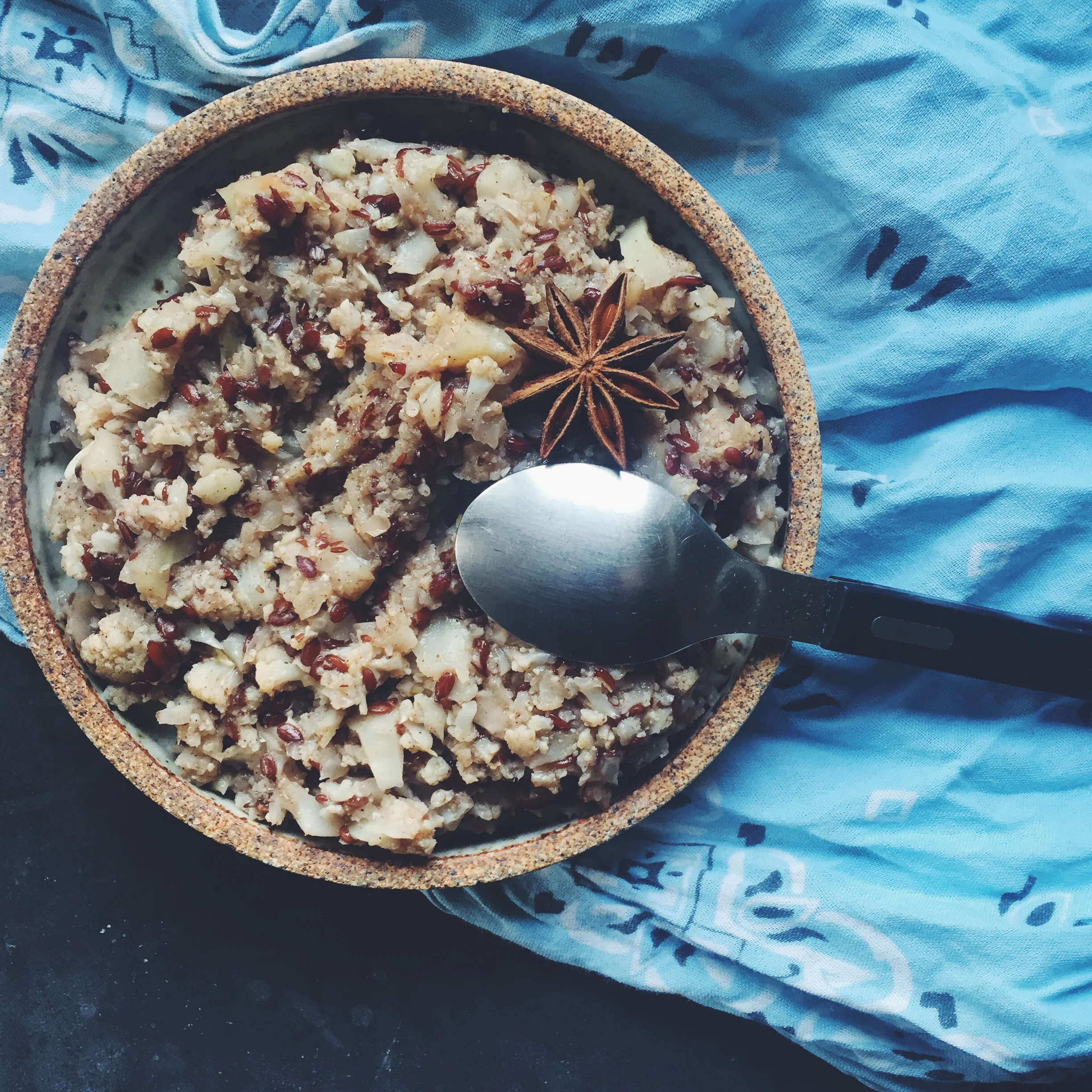 to make - cauliflower rice pudding
