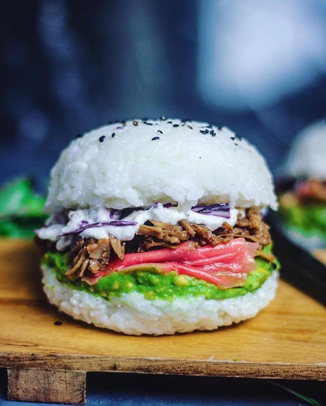 TERIYAKI__CHIK_N__SUSHI_BURGER_by__sobeautifullyraw____To_make_the_Sushi_Rice_Bun_Prepare_your_desired_amount_of_sushi_rice__I_used_around_2.5_cups_COOKED_sushi_rice_for_2_burgers__and_season_it_with_sushi_vinegar._Let_the_rice_completely_cool_in_the.jpg