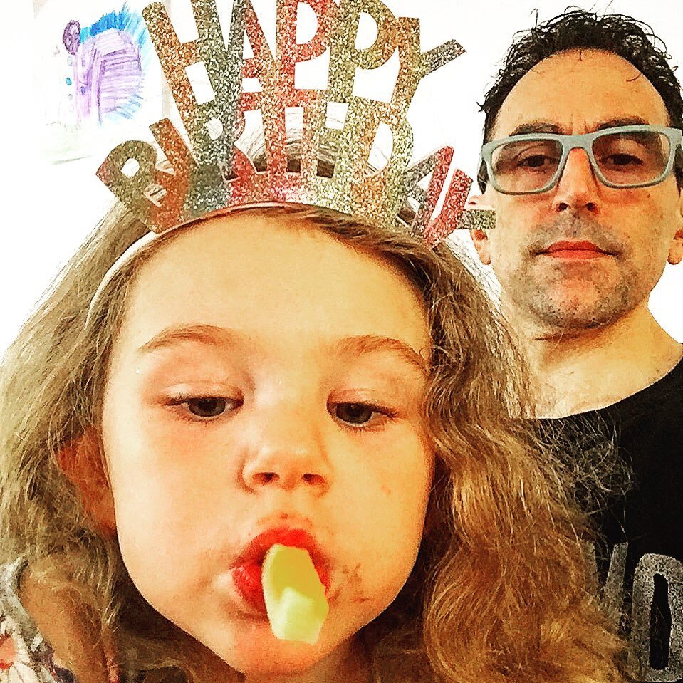 (Self portrait, taken while on a cheese break)

#HappyBirthdayGabriella this #ForceOfNature turns 4 today! #DaddysGirl