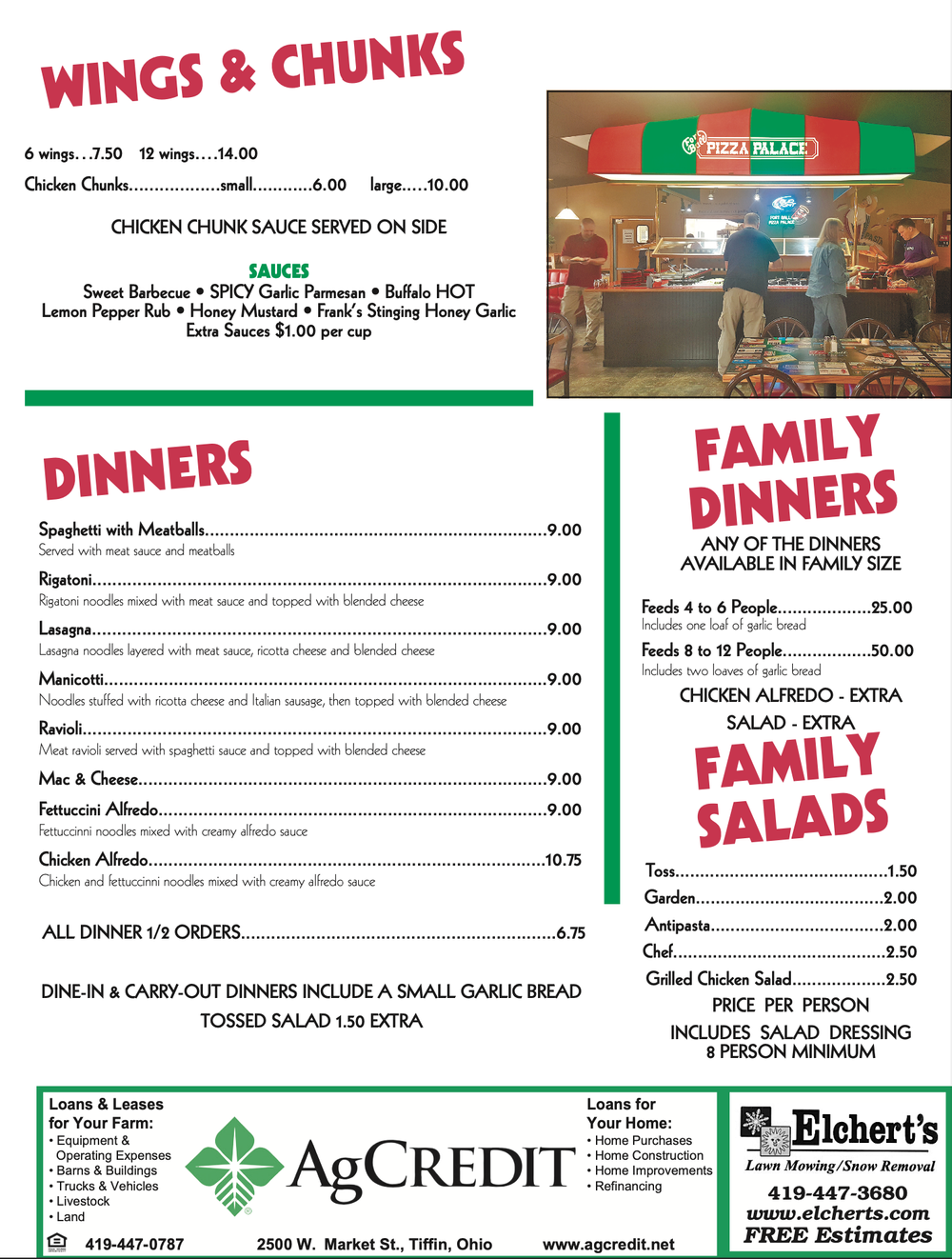 Menu — Fort Ball Pizza Palace