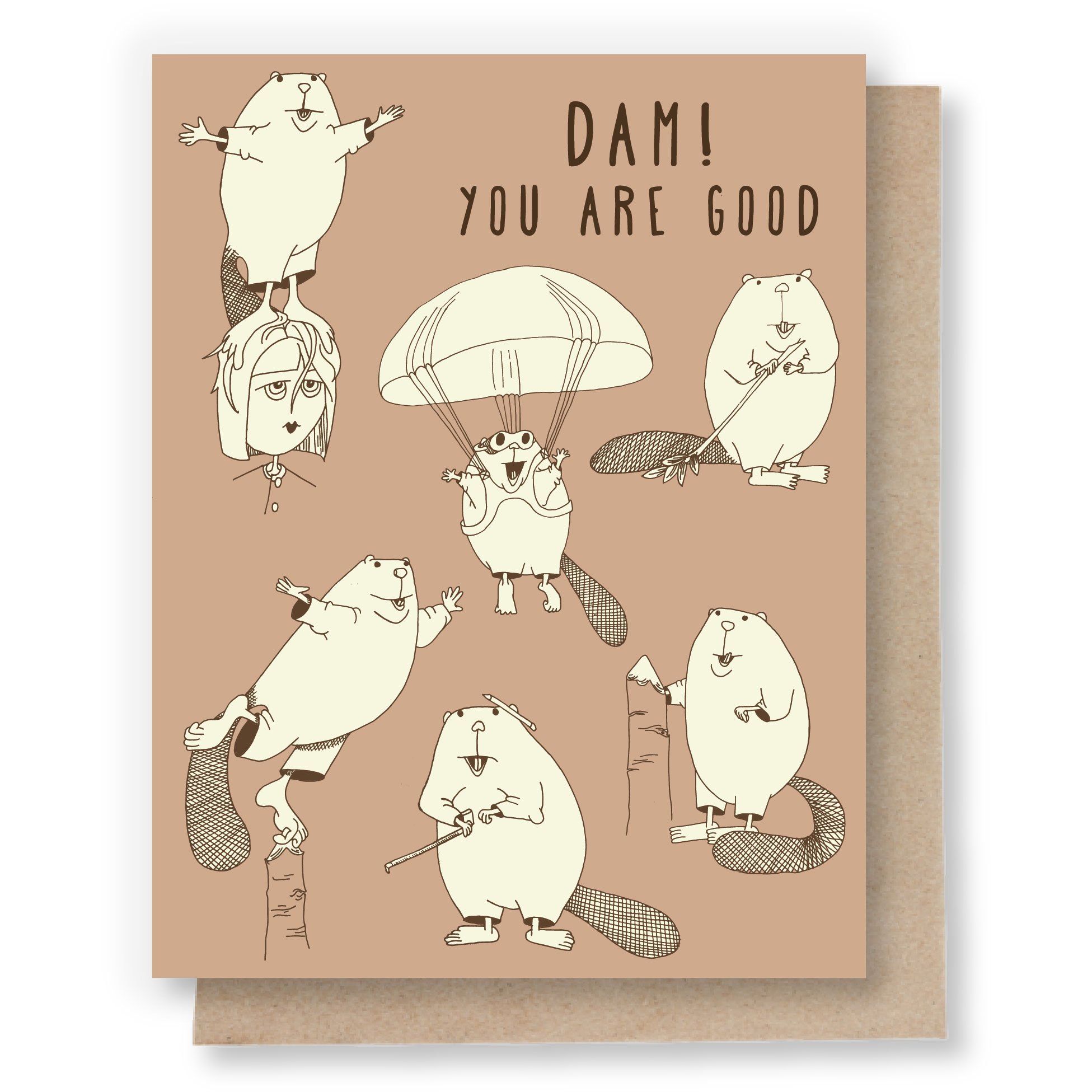 GEN24215. 659962804920. DAM You are Good (Beaver) A2 Note Card.jpg