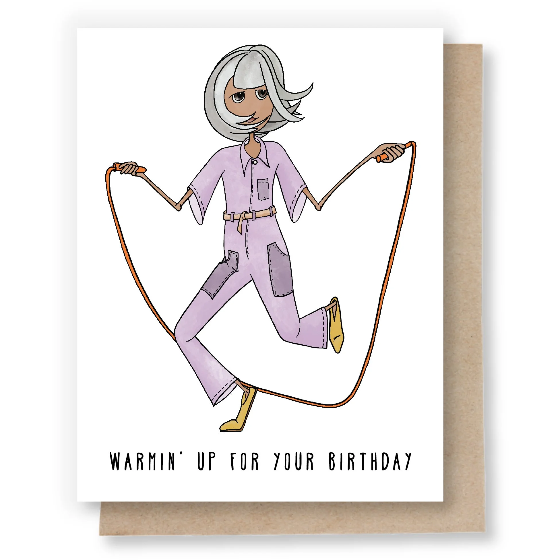 Warmin' Up for Your Birthday (Jumprope) Note Card