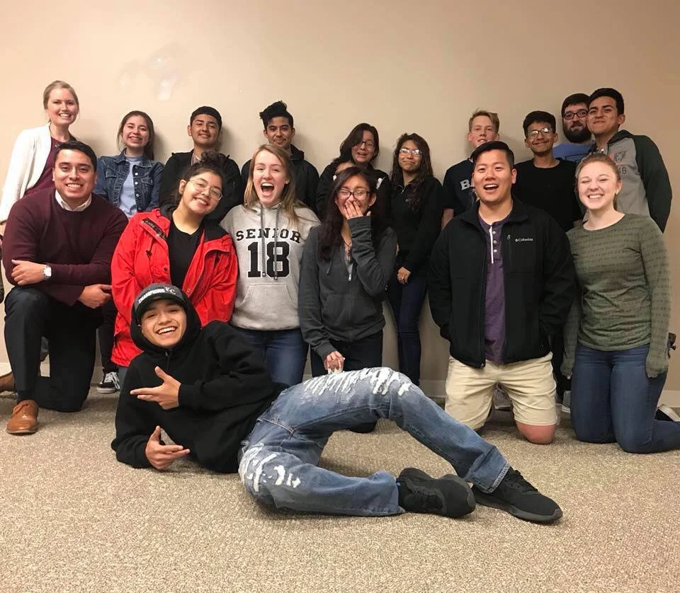 Teens Adelante group photo. Front row: Lorenzo