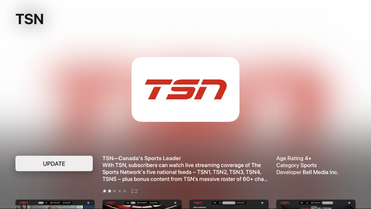 TSNs Apple TV App Updated With New Look, More Content — Kutko Canada