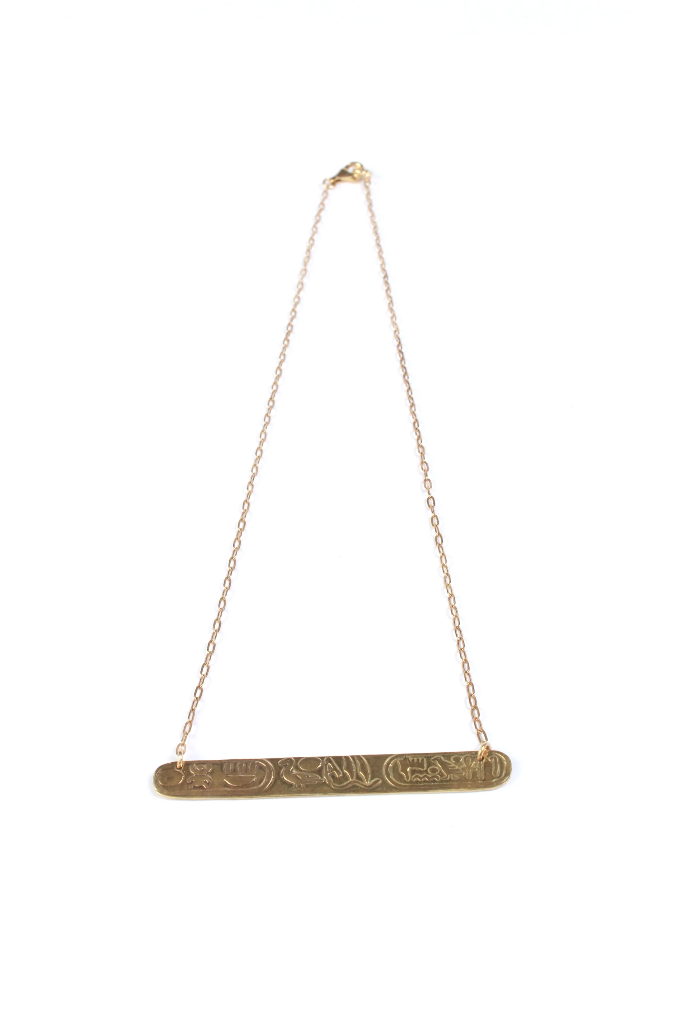 Hieroglyph Bar Necklace