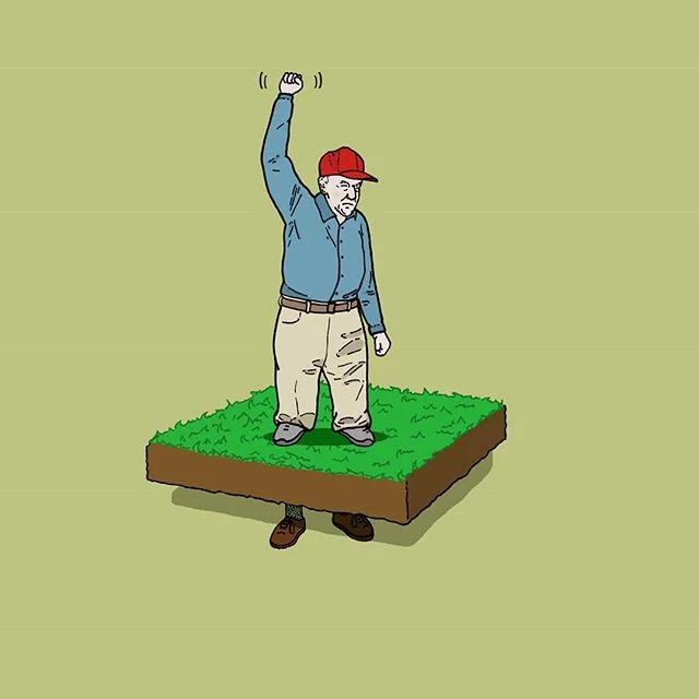 Happy Halloween! Today is the best day for you to yell, &quot;get off my lawn.&quot; If you don't want to miss out on the yelling, just wear this wherever you go.  #halloween #costume #getoffmylawn #trickortreat