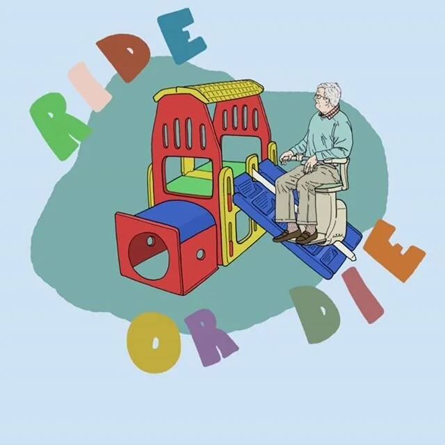 Some of you have been asking for my designs on shirts and so I'm giving it a go!  A few have been uploaded, but I'm working to place more on the website soon.  Thank you all!! #threadless #clothes #elderly #fun #rideordie #sweatshirt #death #fashionl