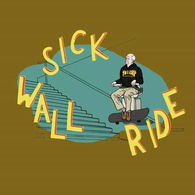 This would make a sick Mother's Day gift. New update on a past illustration. Link is in the bio. Cheers!
#mothersday #wallride #skateboard #skateordie #stairlift #threadless #elderly #fun