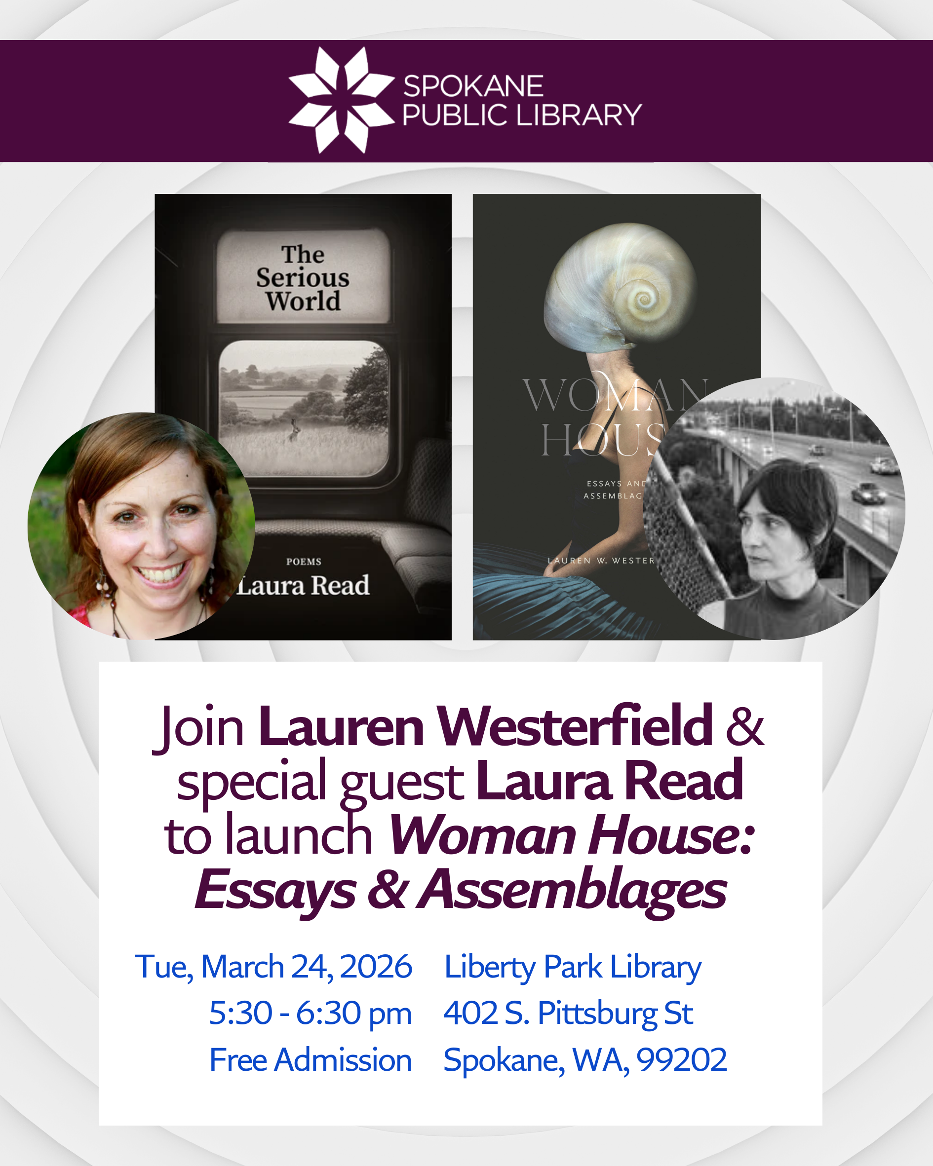 Woman House Book Launch with Special Guest Laura Read