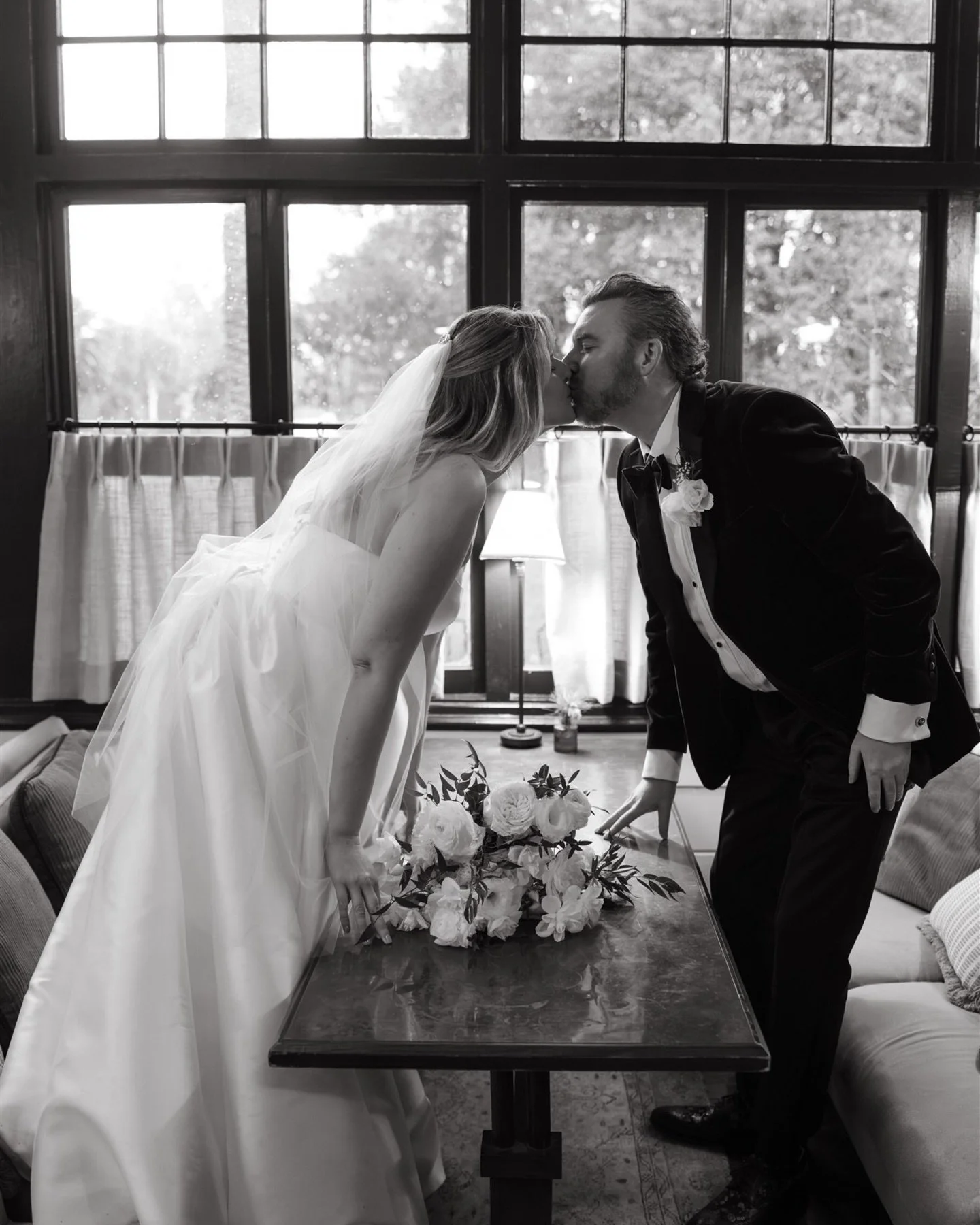 We ducked inside for a break from the storm and it turned into a beautiful moment of calm. 

MK + A were such troopers on their rainy NYE wedding day at Mattei&rsquo;s Tavern. We weren&rsquo;t given the perfect California sunset, or any sun at all, b