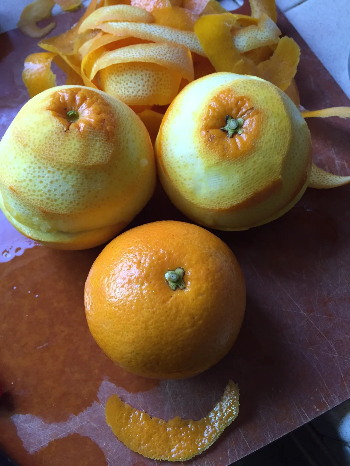 Maike's Seville Orange prep for marmalade