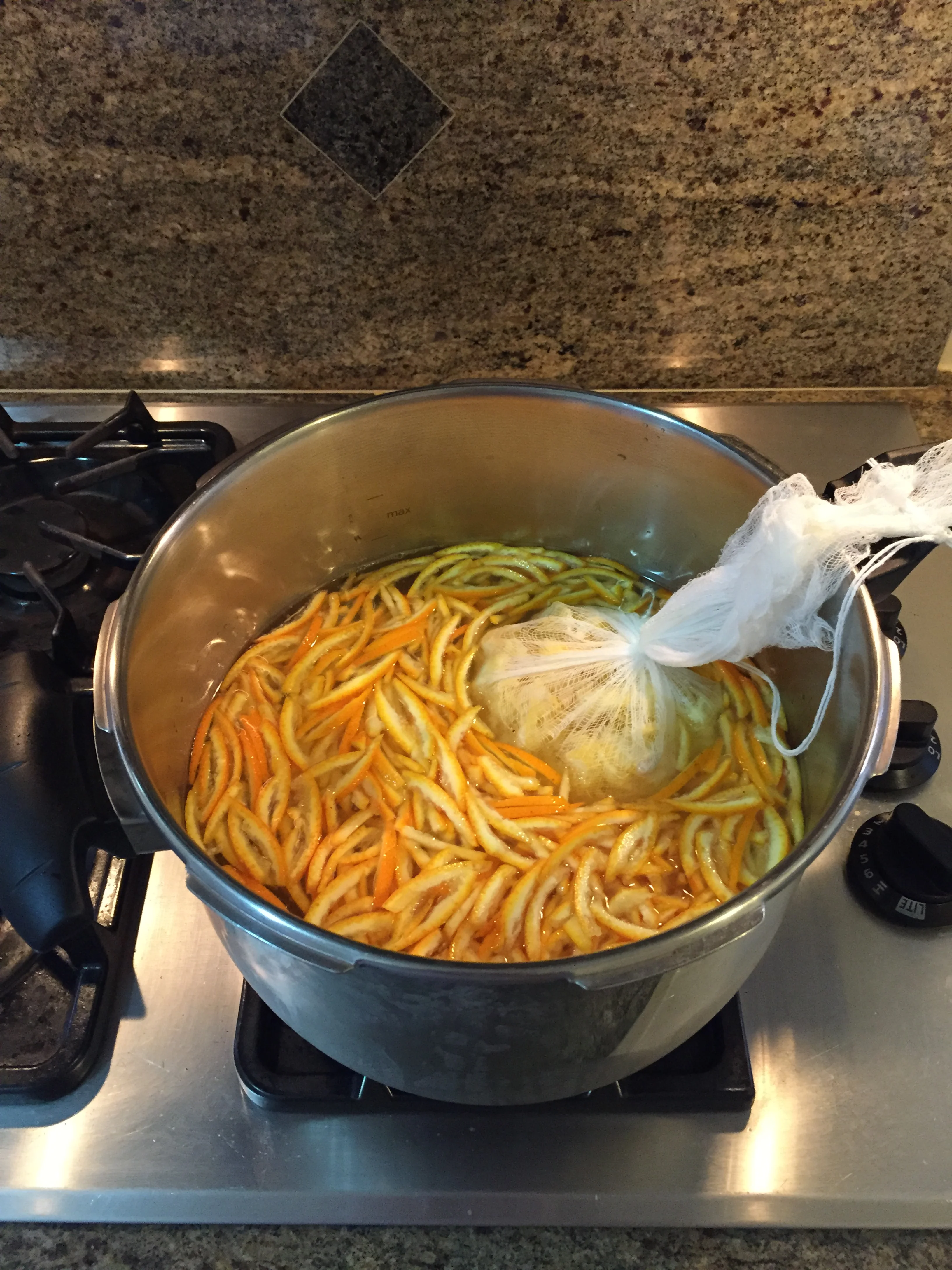 Emma's marmalade in the making