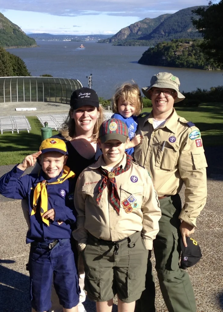 The whole family at West Point Scout Day, fall 2013.