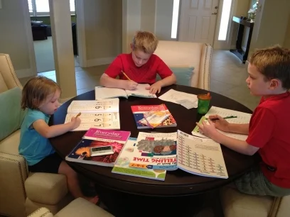 School work in Florida after Hurricane Sandy.