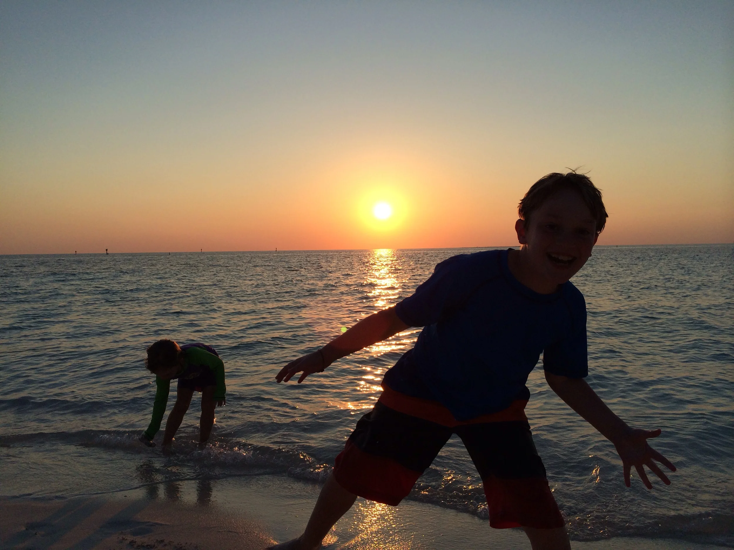 I photobombed all of mom's sunset pictures.