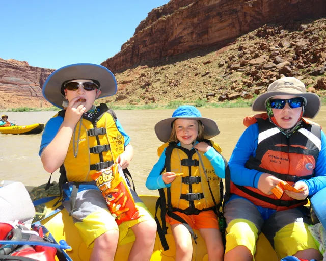 You get lots of snacks on the river.