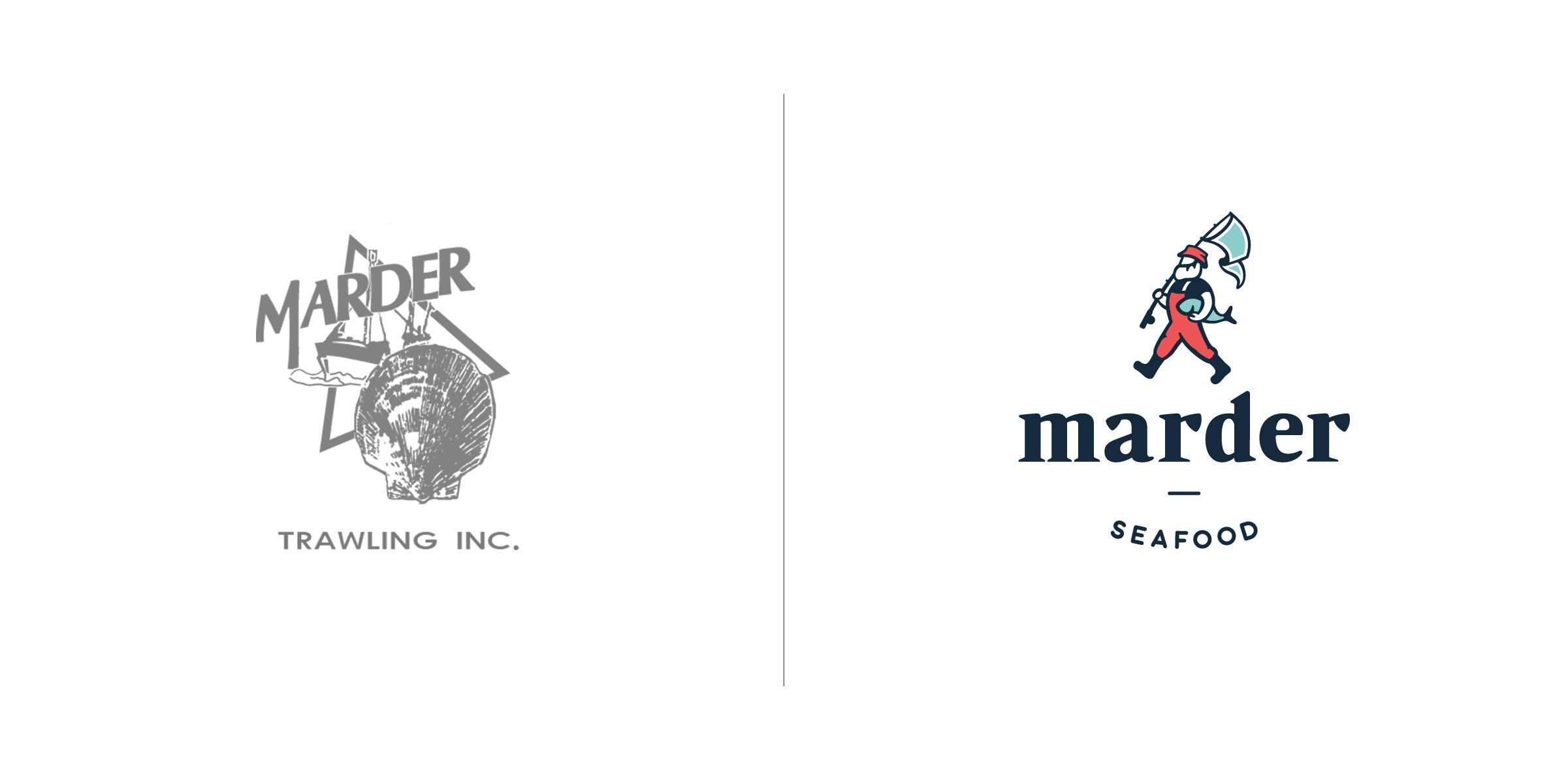  The client —   Marder Brands   The goal — To accurately reflect a forward thinking family business supporting salty, hard working fisherman who catch sustainable seafood off the cold north Atlantic waters.  