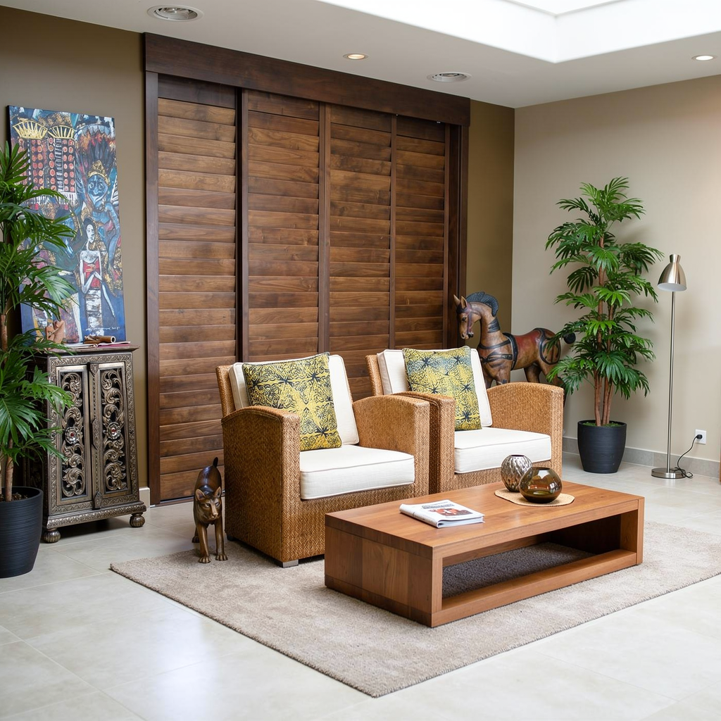 Louver doors room partition