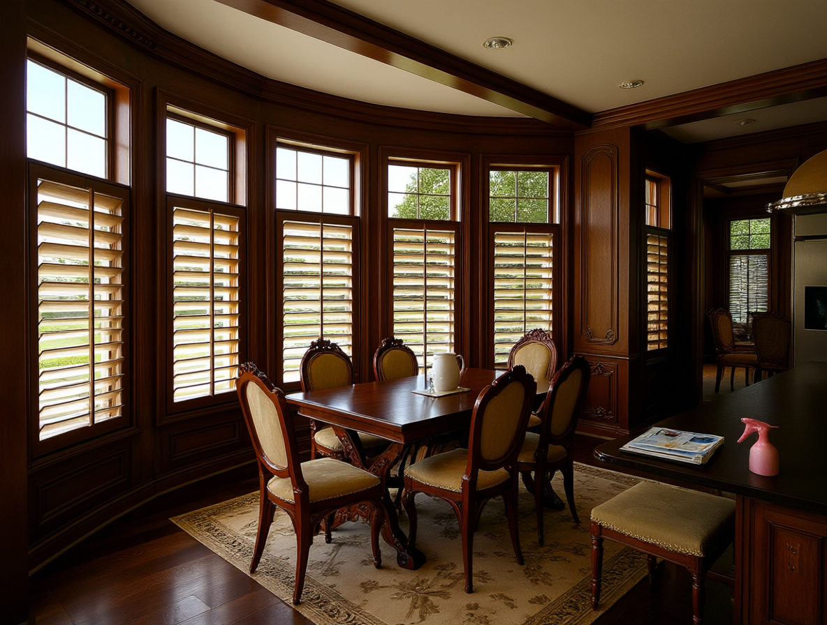 Seattle stained wood shutters