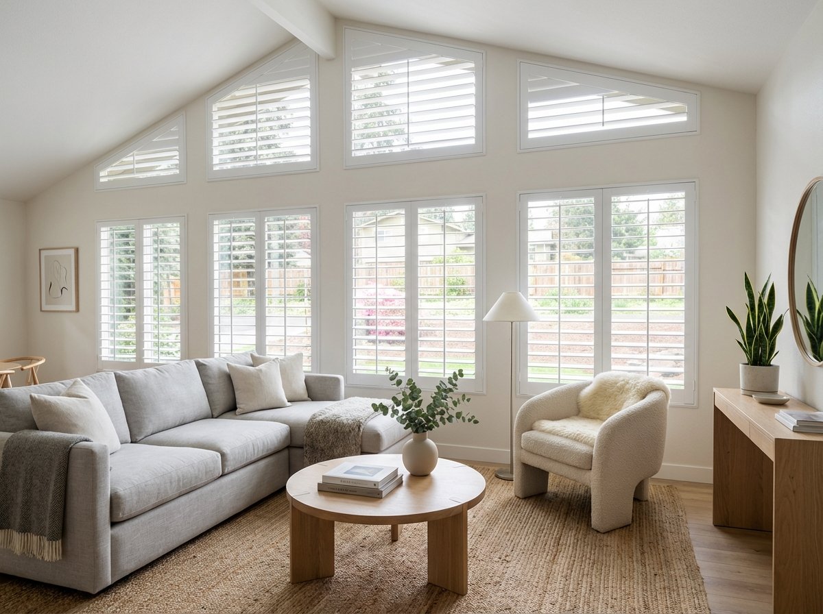 Angled shutters Bellevue