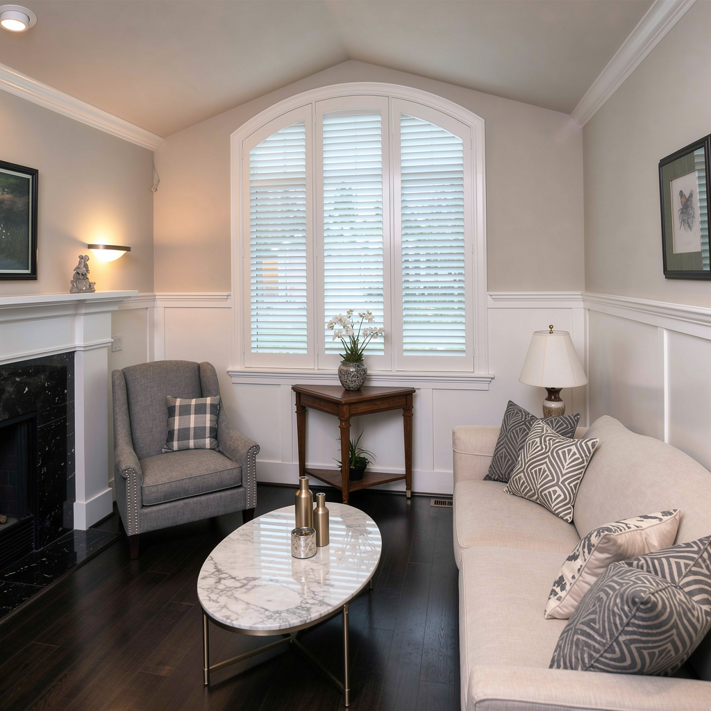 Seattle arched window shutters