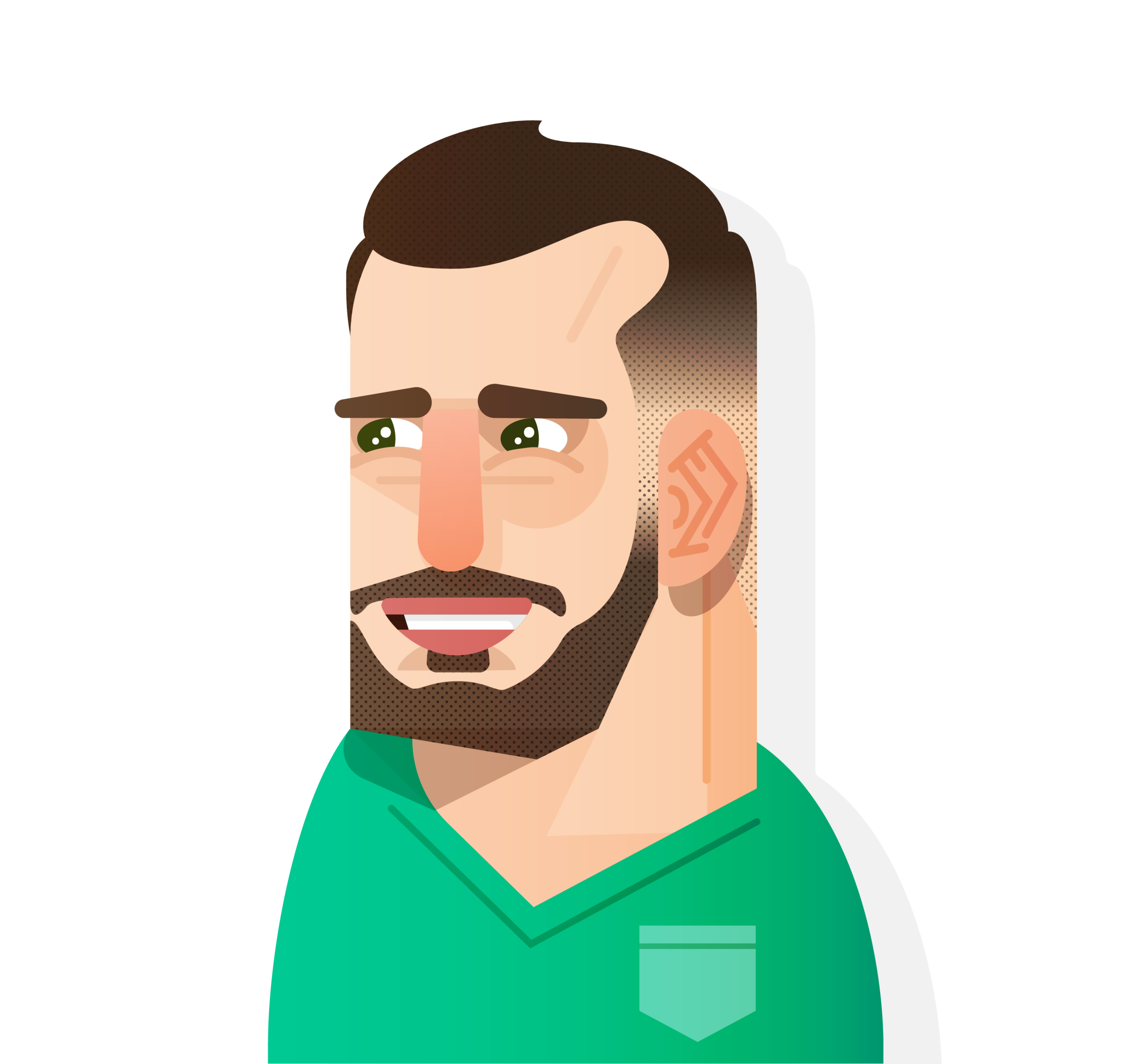  * nose proportions and tight fade are an accurate depiction.