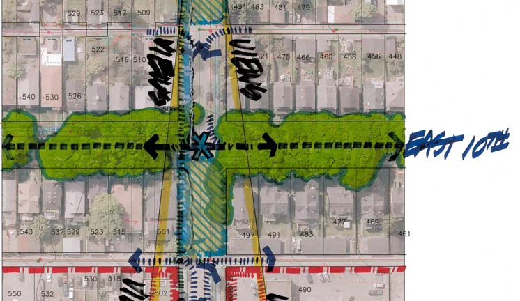 A portion of the concept plan developed in collaboration with city staff.