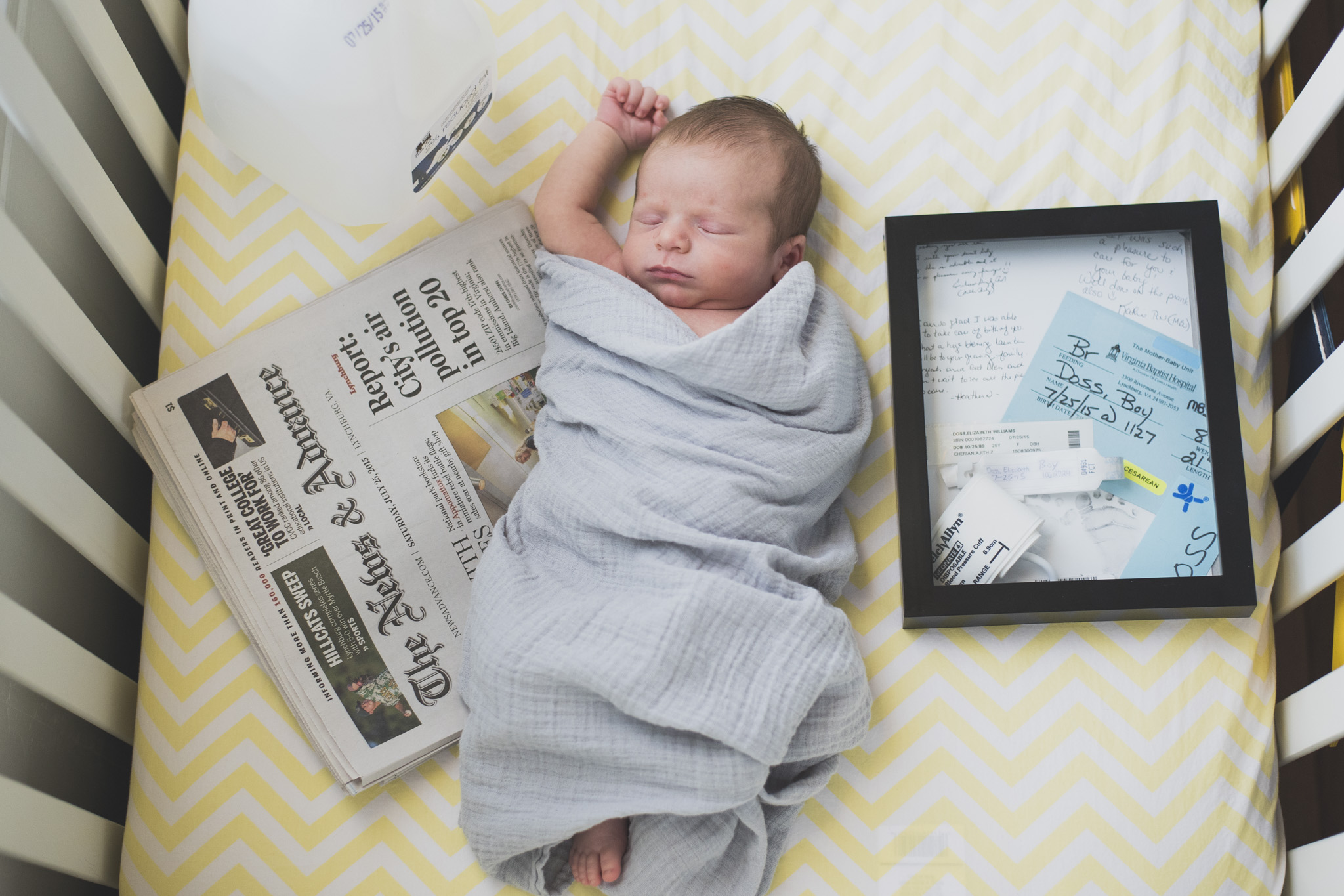  Laettner's shadow box from the hospital, the paper from the day he was born and the milk they bought with Leattner's due date!&nbsp; 