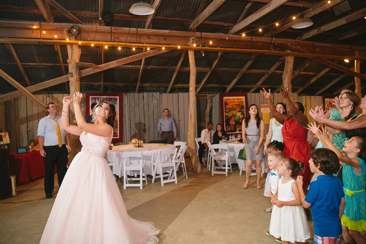 Circus theme barn wedding for a Washington D.C. couple in Dallas, Texas